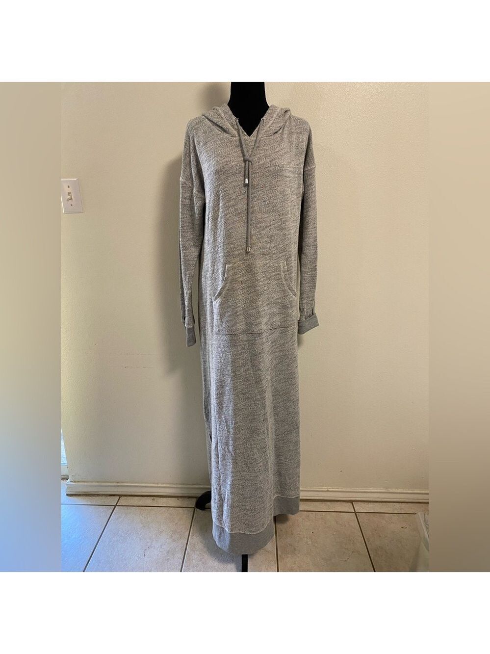 Soft Surroundings Sweater Dress Women’s Size Medium Gray Lazy Day Lounger Dress